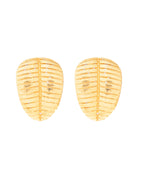 VOJ Gold-Polished Anti Tarnish Leaf Shape Earrings - Distacart