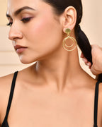 VOJ Gold-Polished Anti Tarnish Circle Stud Earrings - Distacart