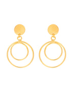 VOJ Gold-Polished Anti Tarnish Circle Stud Earrings - Distacart