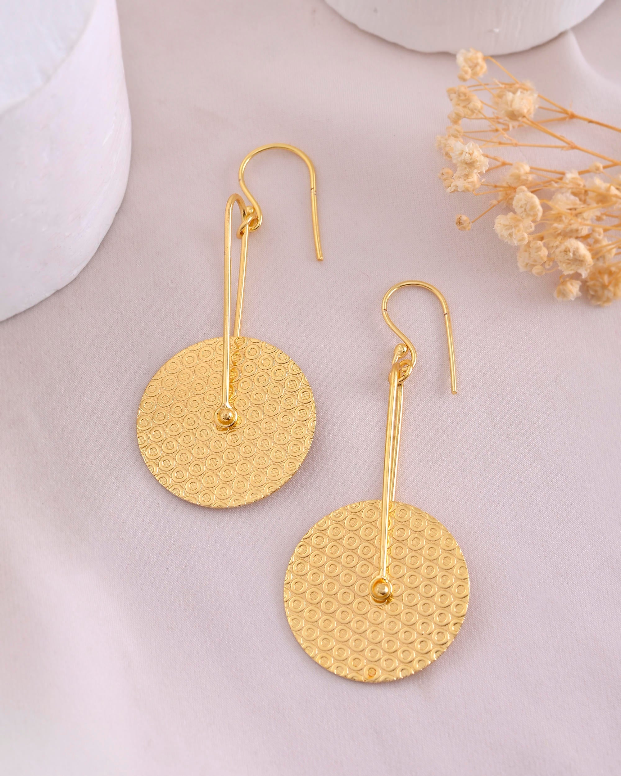 VOJ Gold-Polished Anti Tarnish Classic Stud Earrings - Distacart
