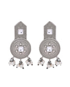 VOJ Silver Plated Beats Studded Classic Stud Earrings - Distacart