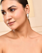 VOJ Silver Plted Classic Shankh Shape Earrings - Distacart