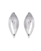 VOJ Silver Plted Classic Shankh Shape Earrings - Distacart