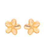 VOJ Gold-Polished Flower Shape Anti Tarnish Studs Earrings - Distacart