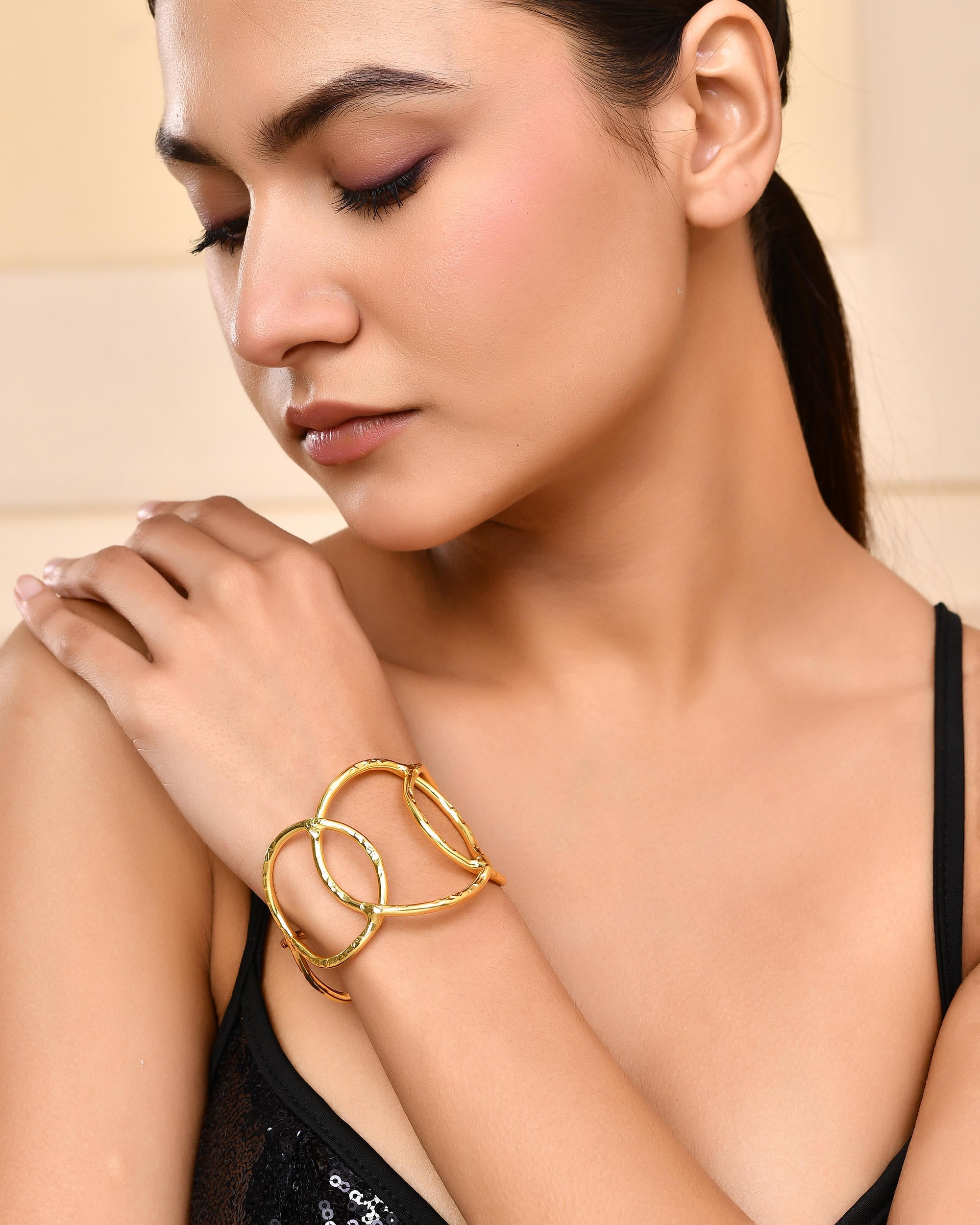 VOJ Gold-Polished Classic Anti Tarnish Kada Bracelet - Distacart