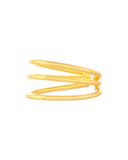VOJ Gold-Polished Antitarnish Muti Layer Finger Ring