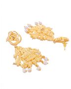 VOJ Gold-Polished Anti Tarnish Temple Jewellery Set