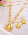 VOJ Gold-Polished Anti Tarnish Temple Jewellery Set
