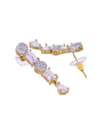 VOJ Gold Toned AD Stone Studded Necklace Set
