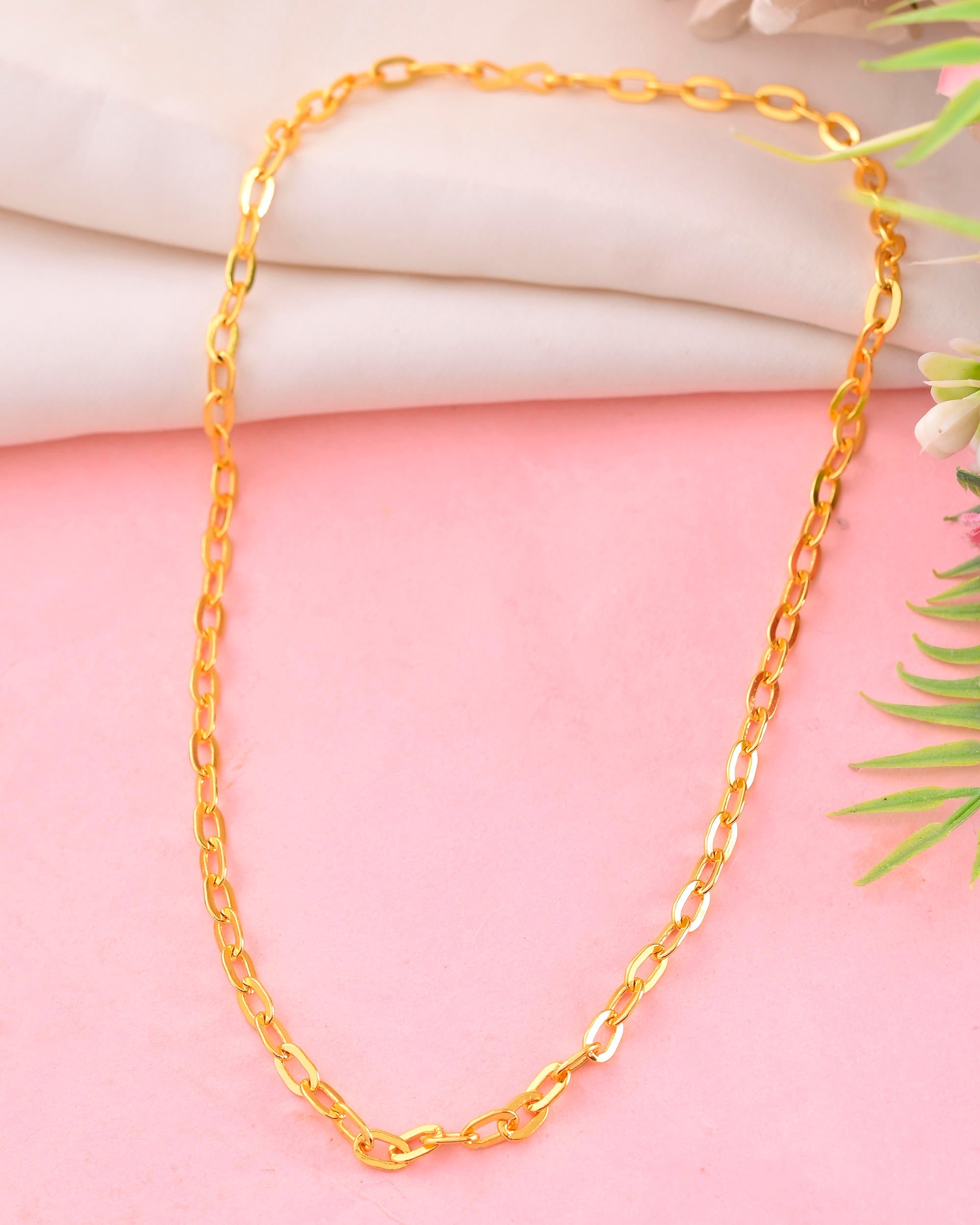 VOJ Women Gold-Polished Linked Chain
