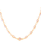 VOJ Women Gold-Polished Heart Shaped Stone Studded Chain