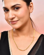 VOJ Gold-Polished Stainless Steel Designer Women Chain