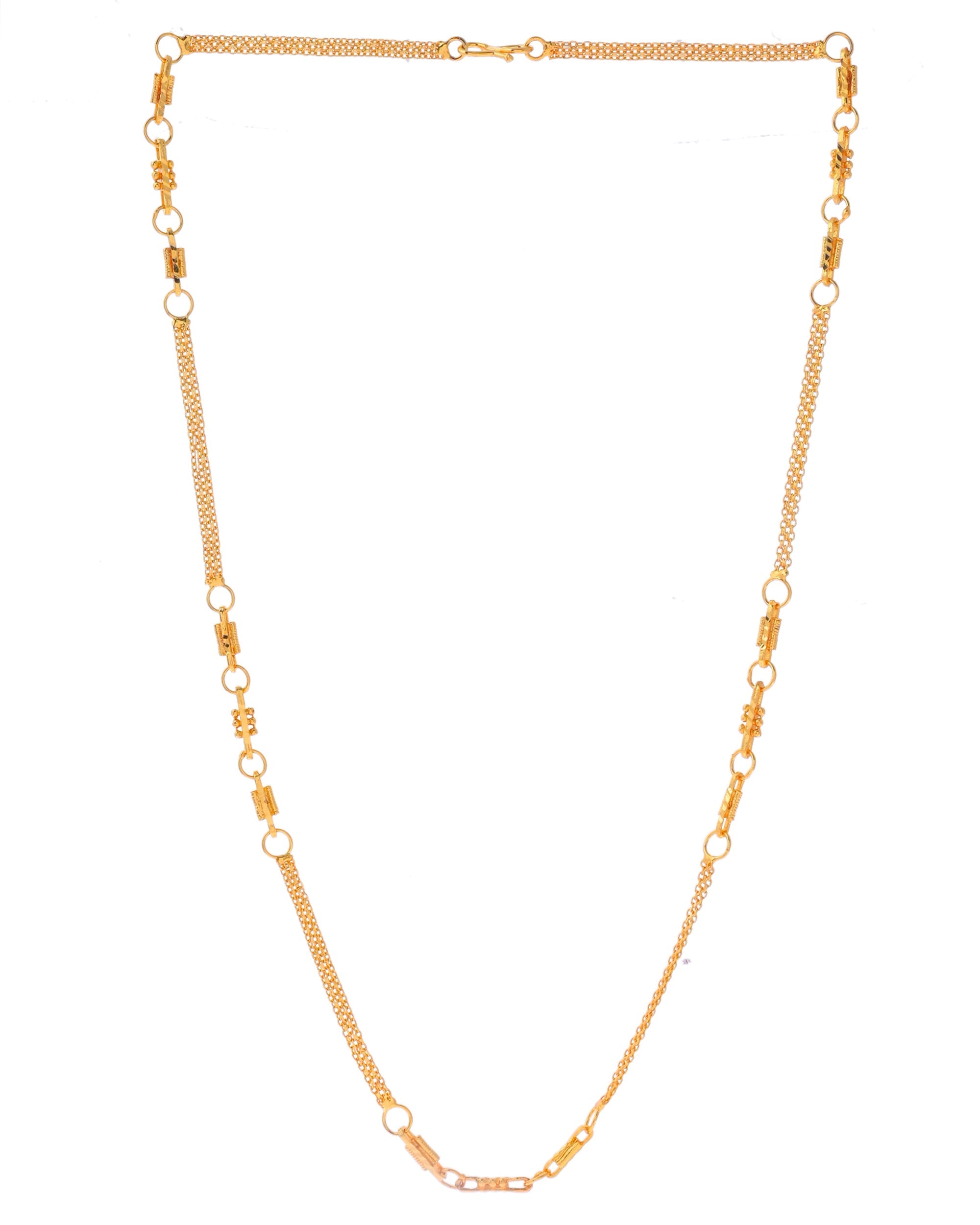 VOJ Gold-Polished Stainless Steel Designer Women Chain