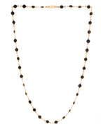VOJ Gold-Polished Black Stone Studded Women Chain