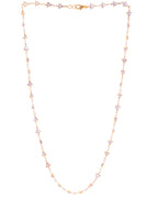 VOJ Women Gold-Polished Triangular Stone Studded Chain