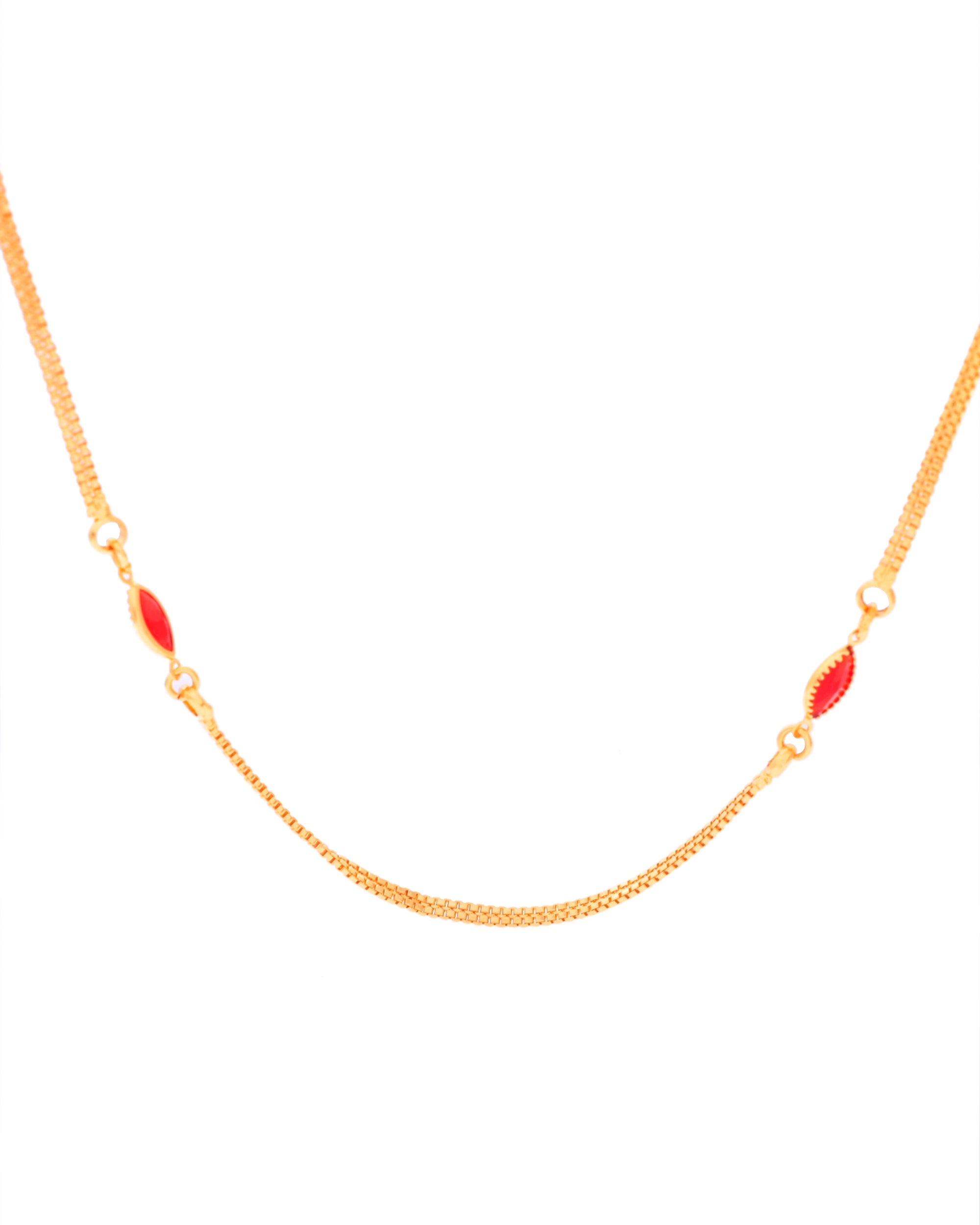 VOJ Gold-Polished Stainless Steel Designer Chain For Women