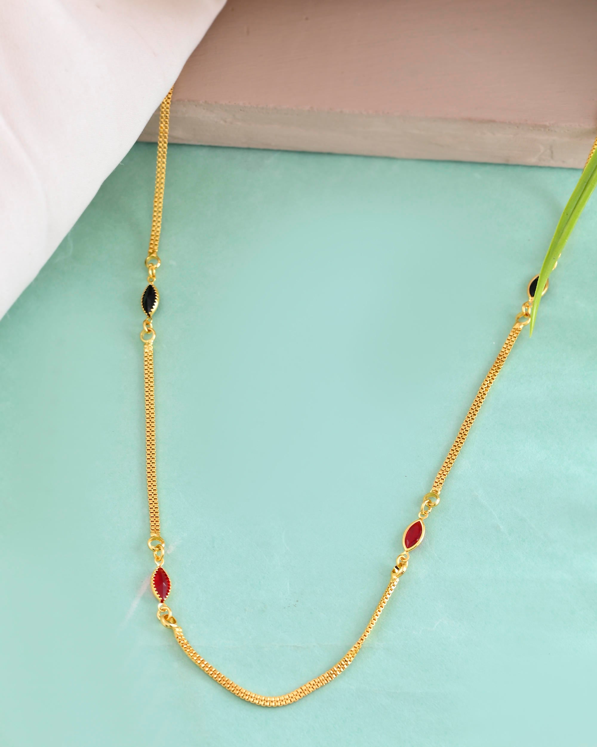 VOJ Gold-Polished Stainless Steel Designer Chain For Women