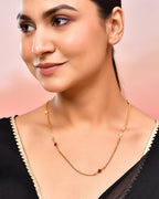 VOJ Gold-Polished Square Shapped Stainless Steel Chain For Women
