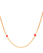 VOJ Gold-Polished Square Shapped Stainless Steel Chain For Women