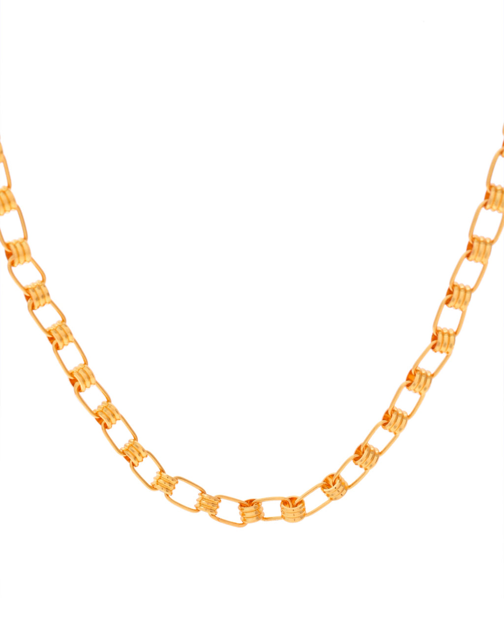 VOJ Gold-Polished Linked Chain For Men