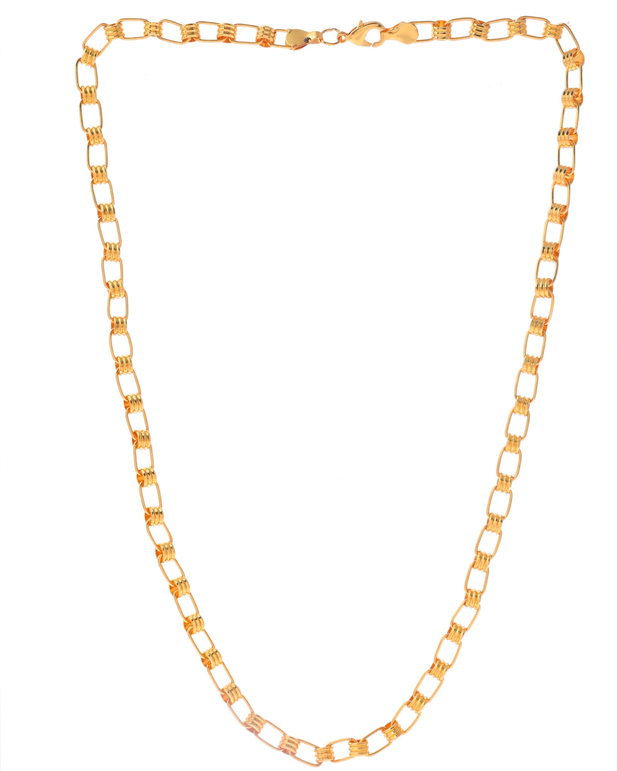 VOJ Gold-Polished Linked Chain For Men