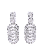 VOJ Silver Plated Stone Studded Circular Mutli Layer Necklace Set