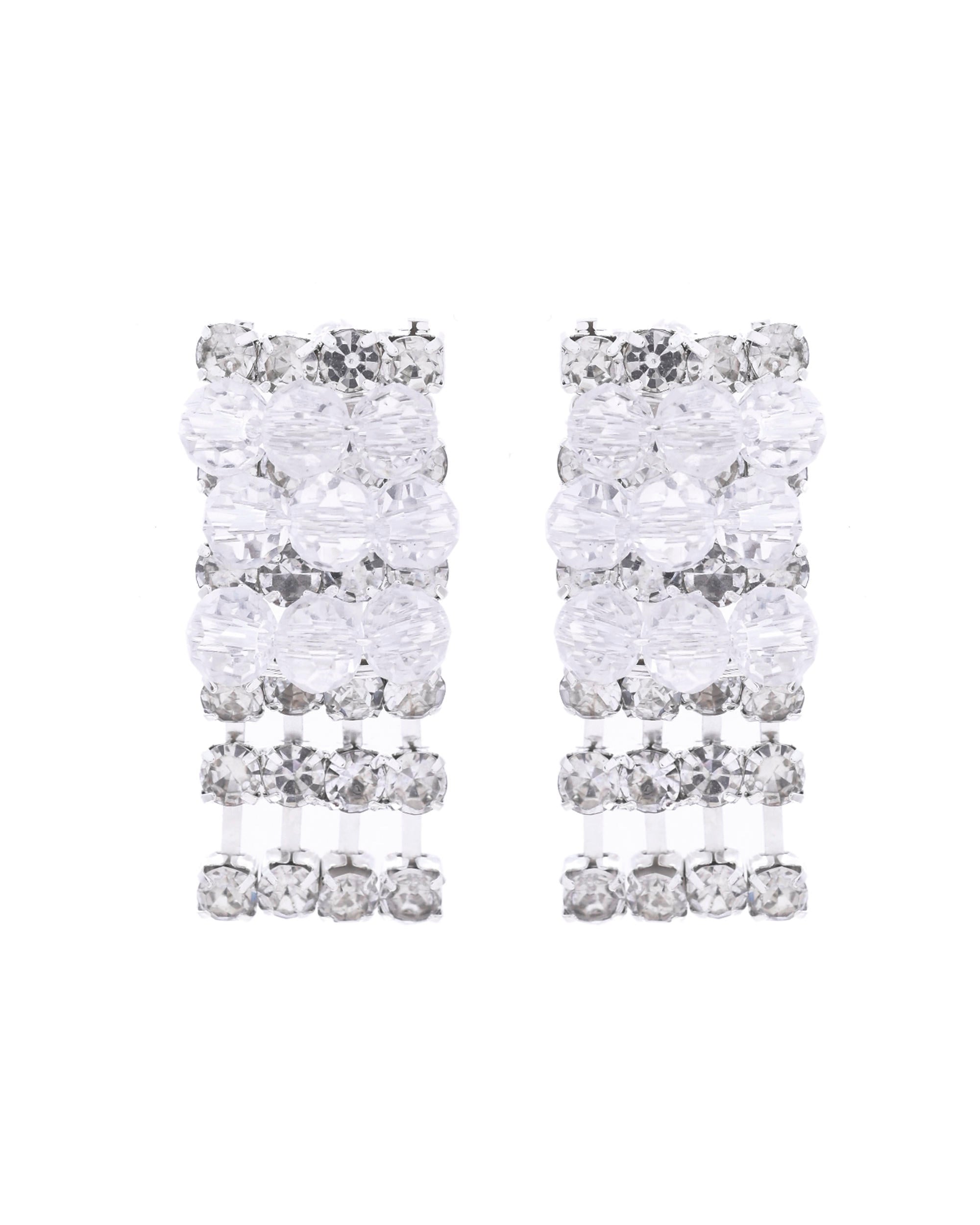 VOJ Silver Plated Stone Studded Necklace Set