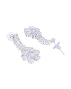 VOJ Silver Plated CZ Stone Studded Designer Jewellery Set