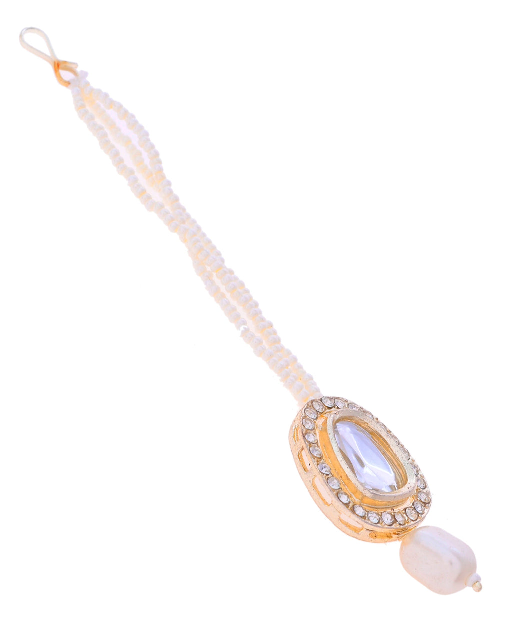 VOJ White Kundan Studded Choker Set