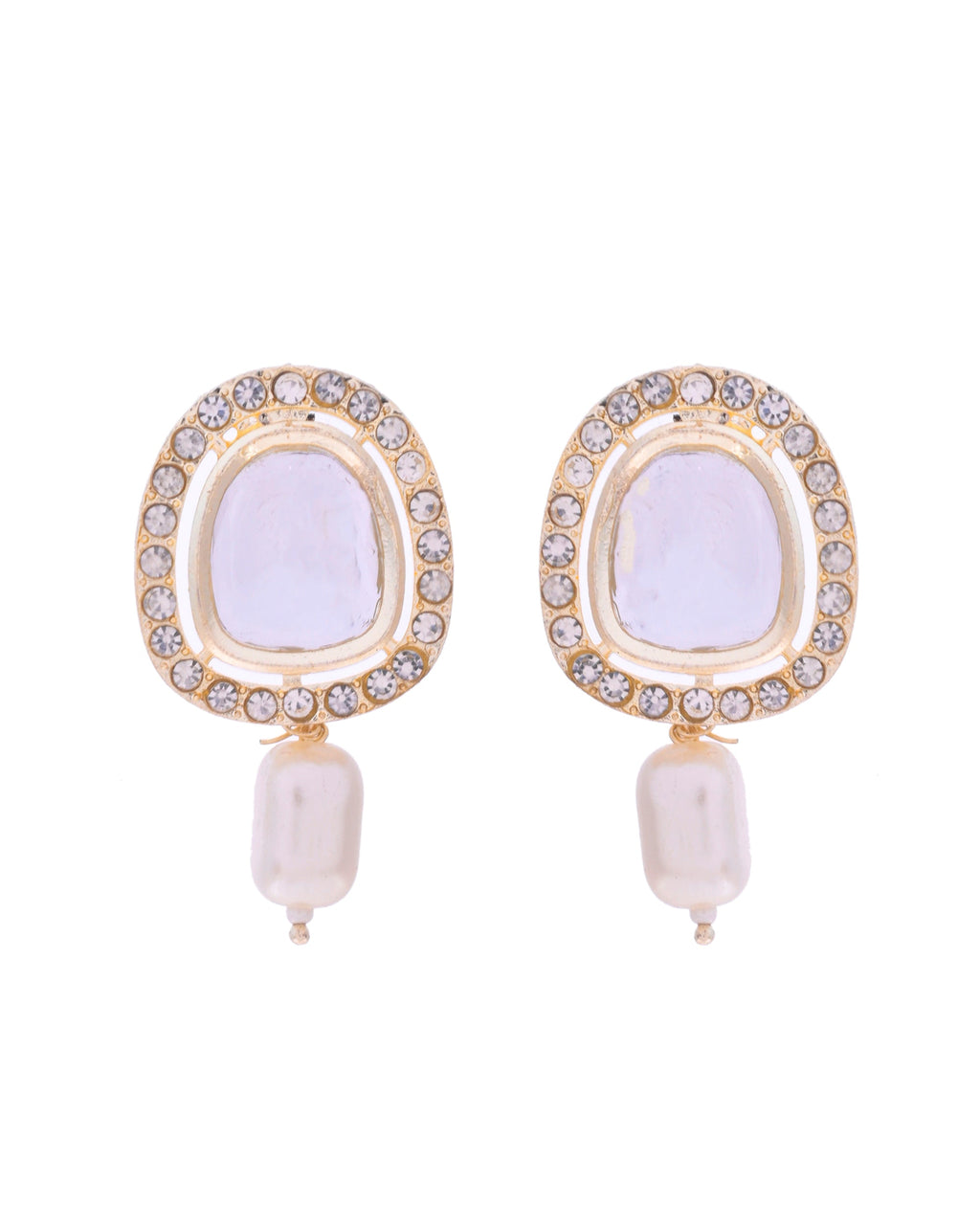 VOJ White Kundan Studded Choker Set