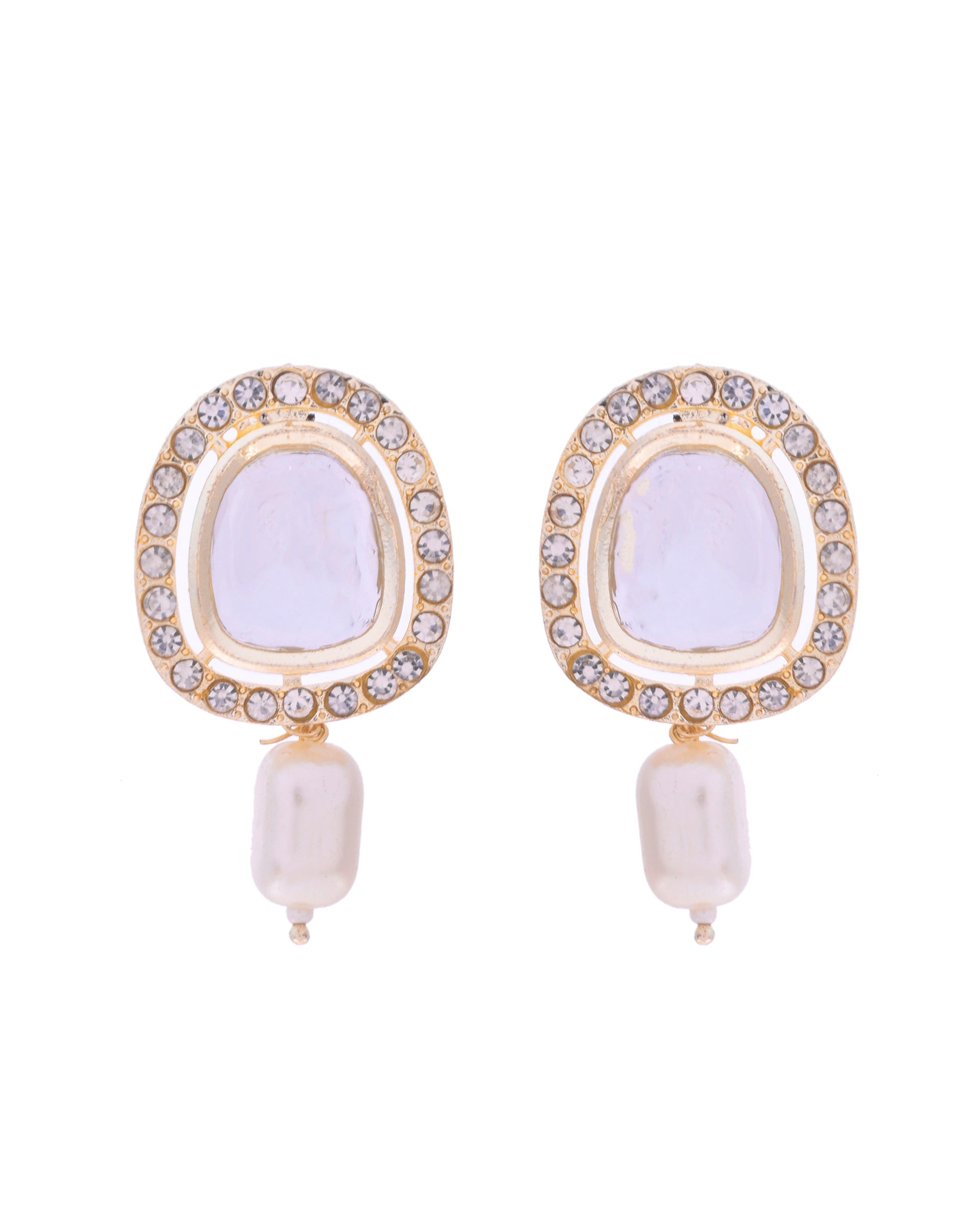 VOJ White Kundan Studded Choker Set