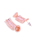 VOJ Rose Gold-Polished Artificial Stones Studded Choker Jewellery Set
