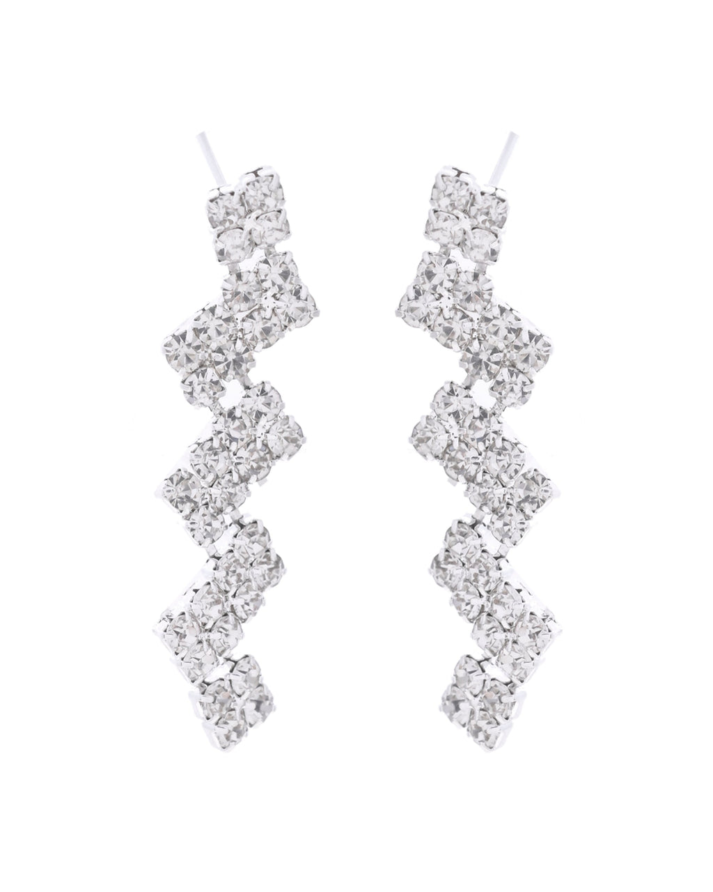 VOJ Silver Plated Stones Studded minimal Designed Jewellery Set