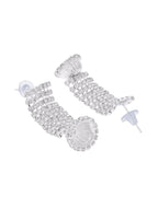 VOJ Silver-Plated Artificial Stones Studded Choker Jewellery Set