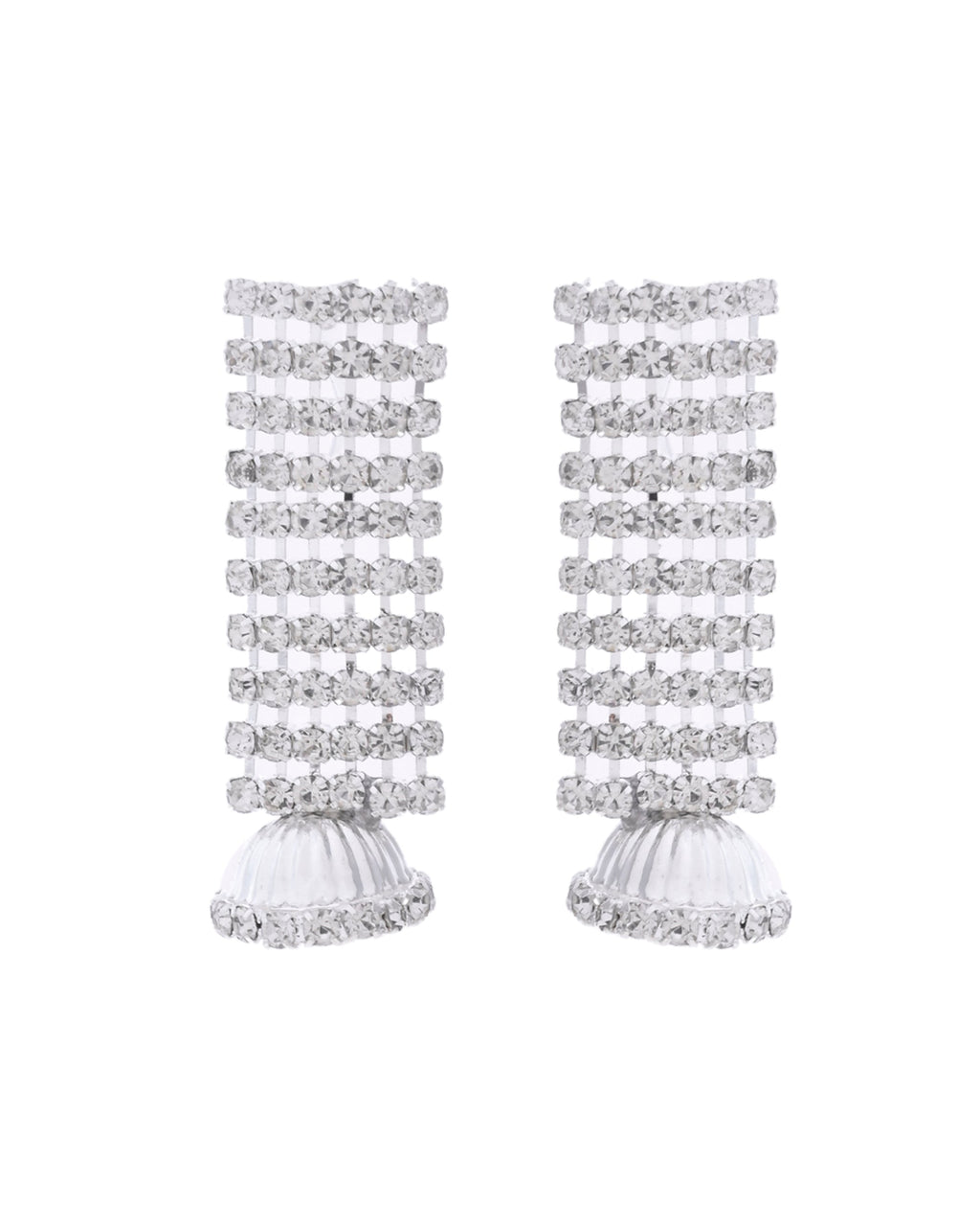 VOJ Silver-Plated Artificial Stones Studded Choker Jewellery Set