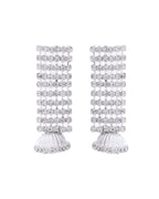 VOJ Silver-Plated Artificial Stones Studded Choker Jewellery Set