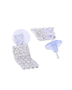 VOJ Silver-Plated Stones Studded Jewellery Set