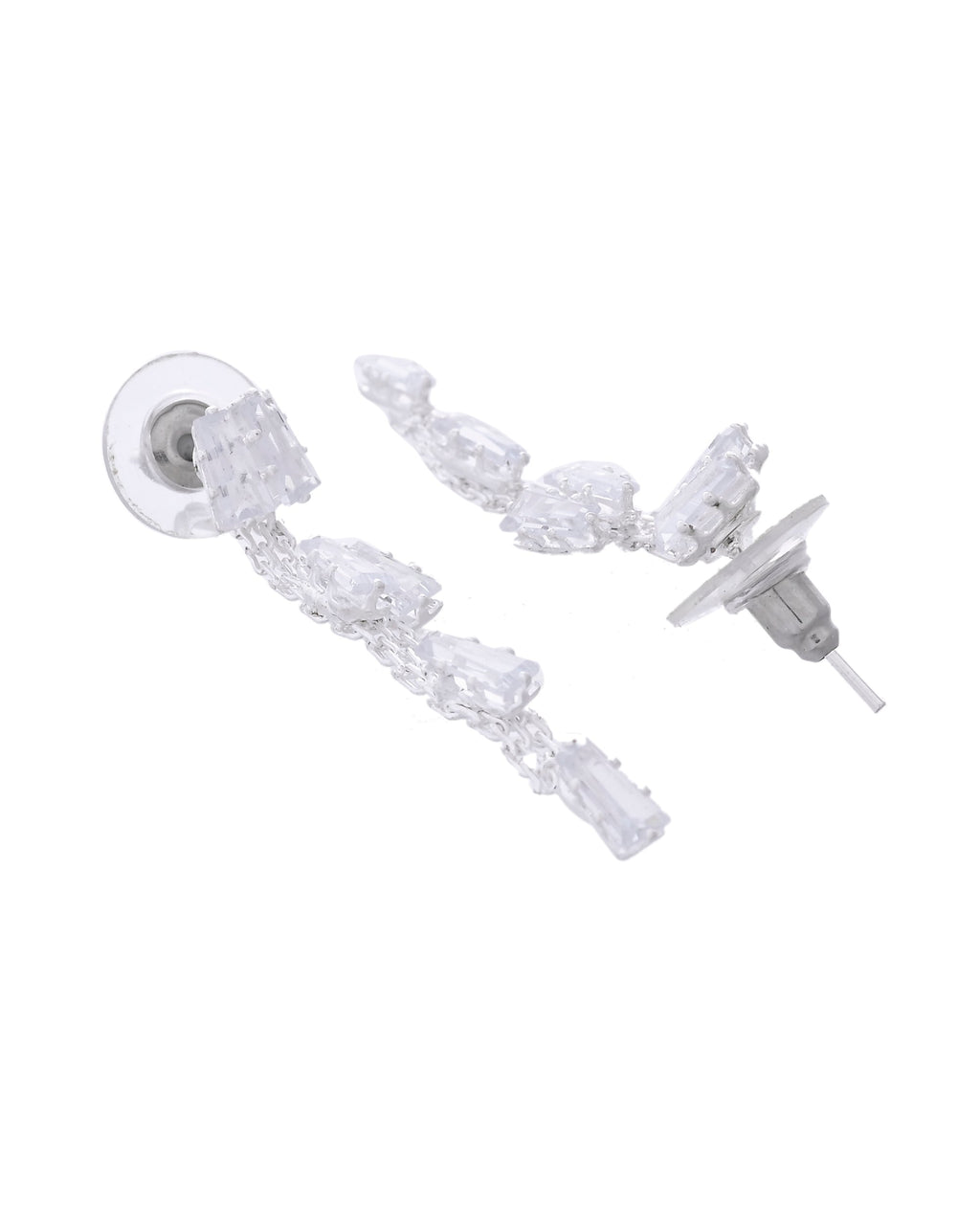 VOJ Silver Plated Artifical Stone Studded Necklace Set