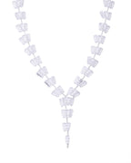 VOJ Silver Plated Artifical Stone Studded Necklace Set