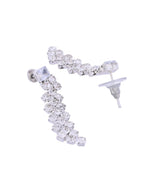 VOJ Silver Plated CZ And Artifical Stones Studded Necklace Set