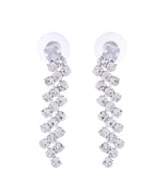 VOJ Silver Plated CZ And Artifical Stones Studded Necklace Set