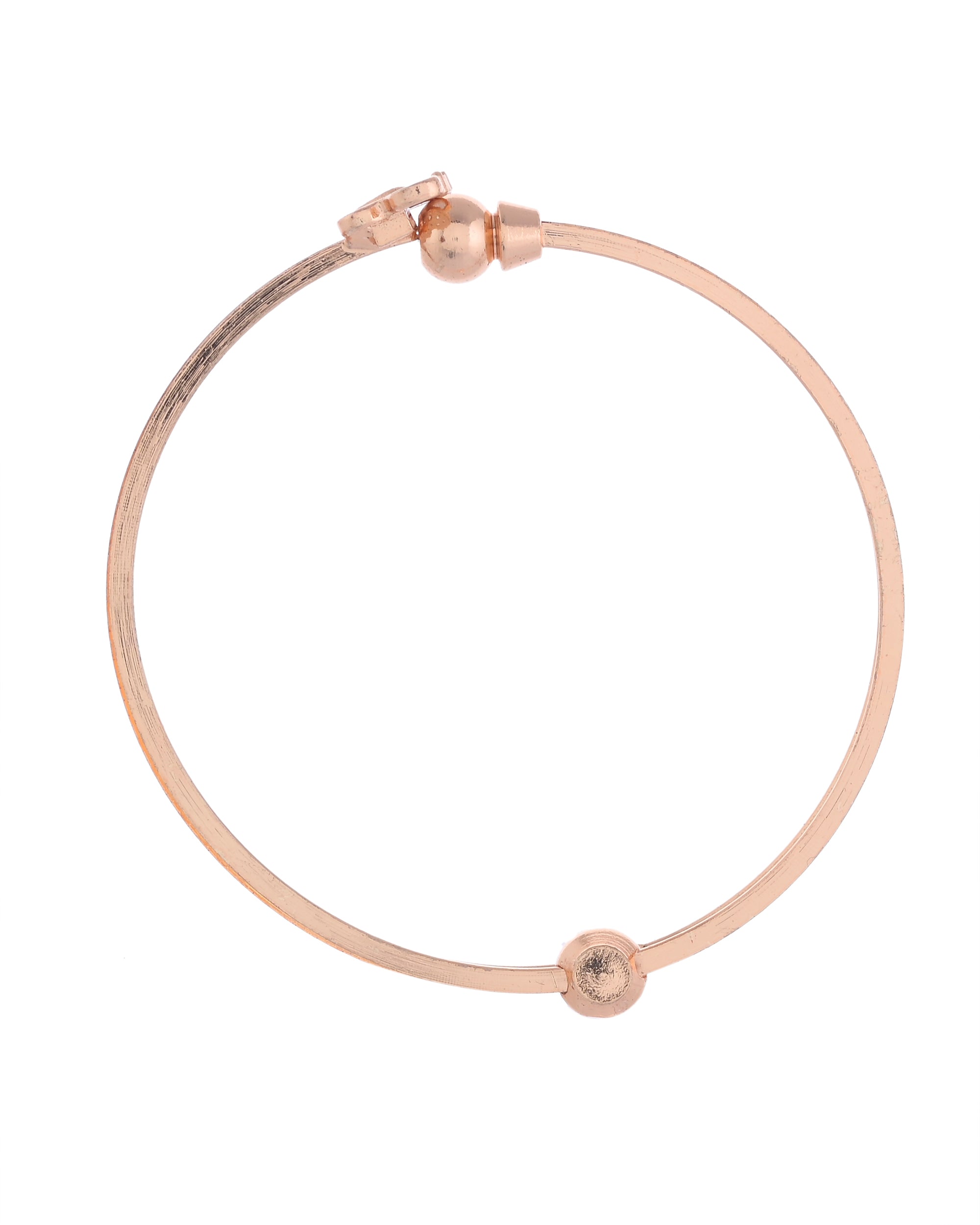 VOJ Set of 2 Gold-Polished AD Stones Butterfly Shaped Elegent Bangles - Distacart
