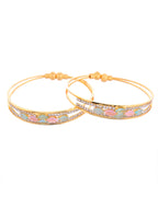VOJ Set of 2 Gold-Polished Multi Colour Stones Bangles - Distacart