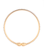 VOJ Set of 2 Gold-Polished AD Stones Studded Minimal Bangles - Distacart