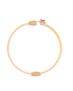 VOJ Set of 2 Gold-Polished Purple Stone Studded Bangles - Distacart