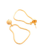 VOJ Gold Polished Anti Tarnish Designer Drop Earrings - Distacart