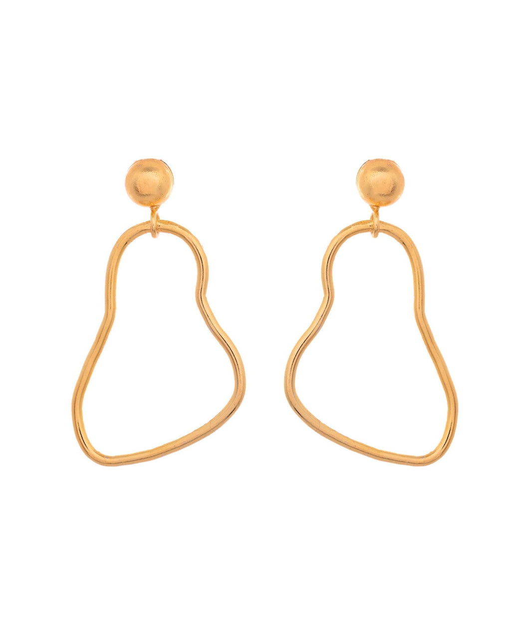 VOJ Gold Polished Anti Tarnish Designer Drop Earrings - Distacart
