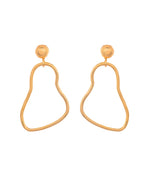 VOJ Gold Polished Anti Tarnish Designer Drop Earrings - Distacart