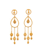 VOJ Gold Polished Elegant Anti Tarnish Big Drop Earrings - Distacart