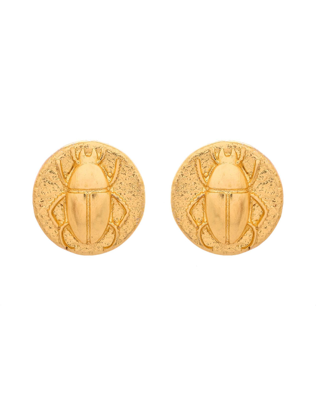 VOJ Gold Polished Designer Small Stud Earrings - Distacart